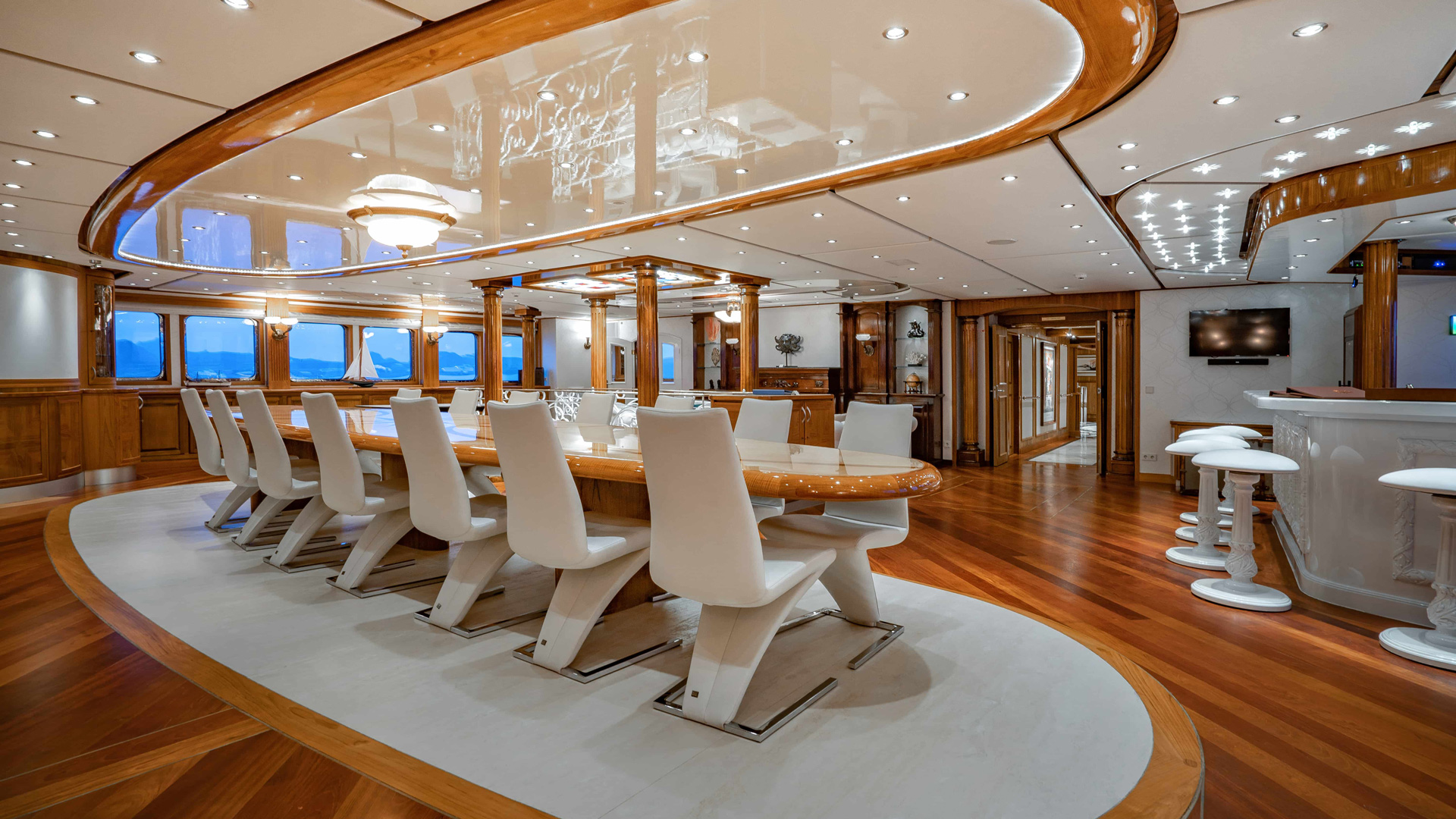 Eyos Expeditions | Legend Yacht Interiors | Dining Area